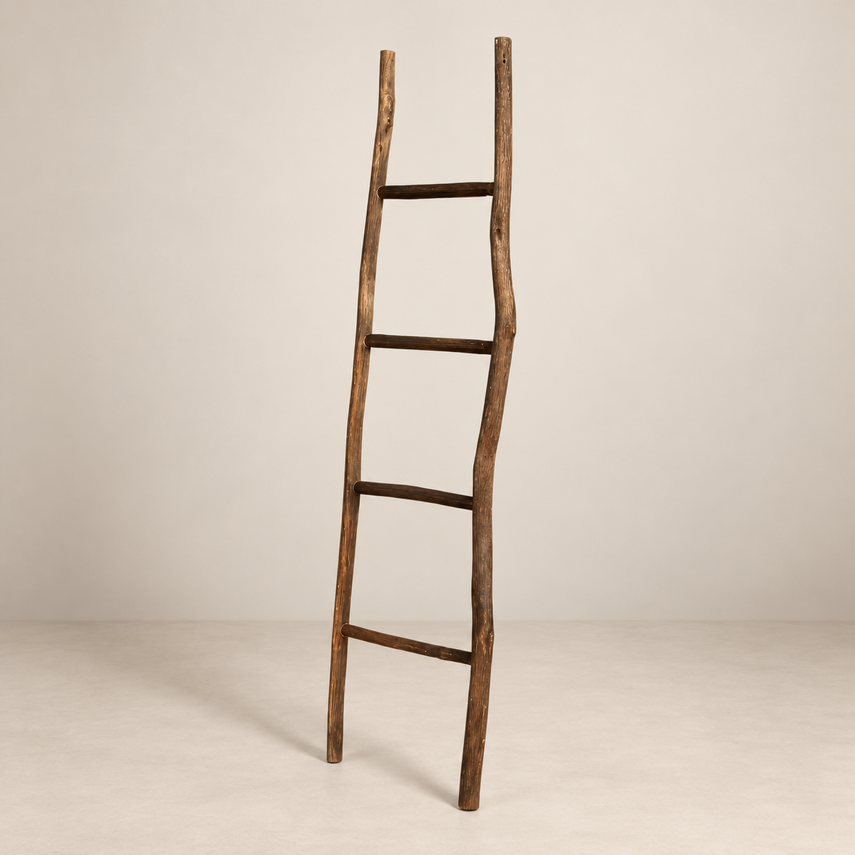 Échelle décorative Neris chocolat en bois Kemu