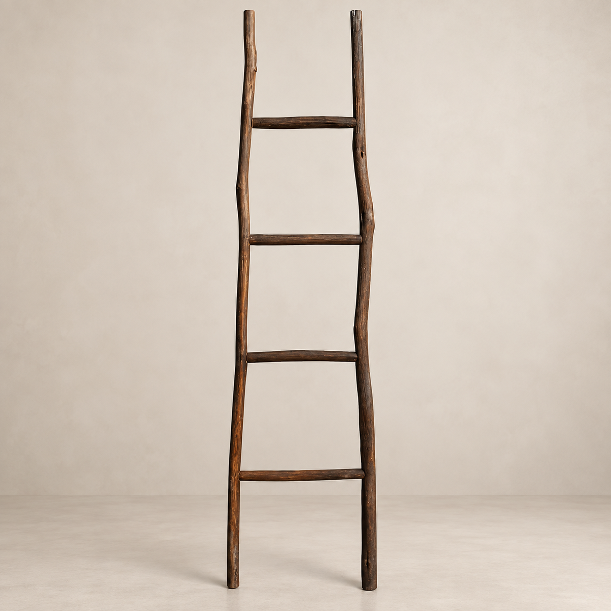Échelle décorative Neris chocolat 150 cm vue entière
