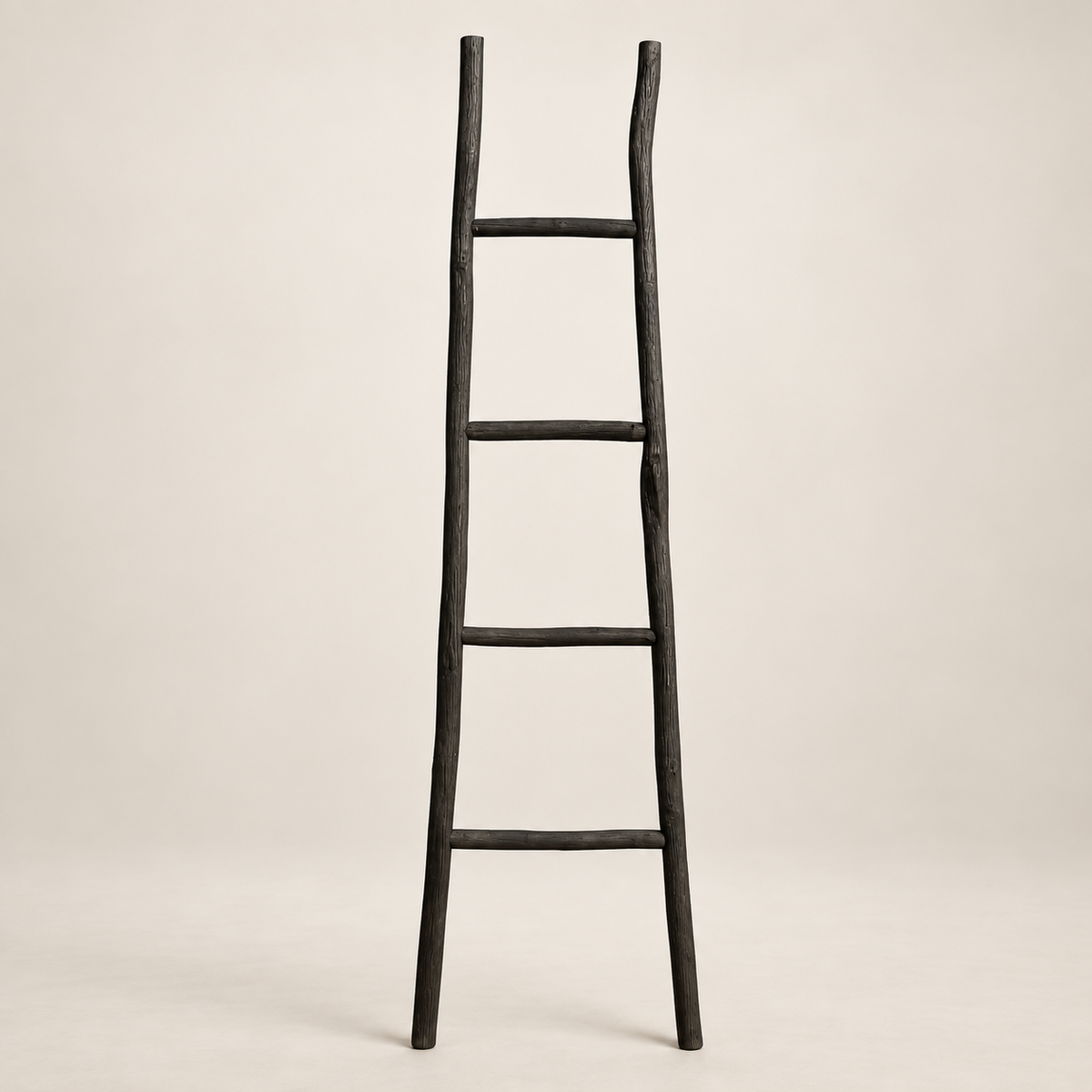 Échelle décorative Neris noire en bois Kemu – vue entière